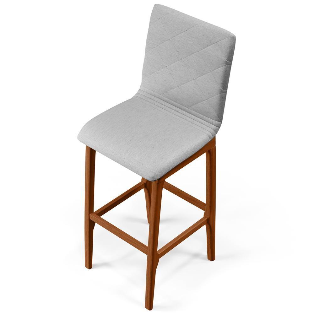 Banqueta Alta Para Cozinha Zoe B04 Cinza - 3