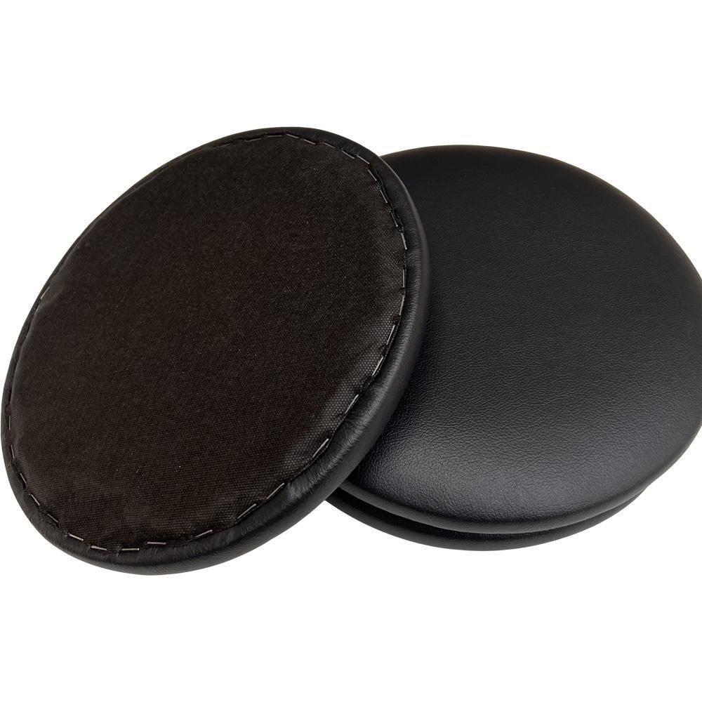 Kit 03 Assentos Redondo Banqueta Corino Preto 30 Cm - 8