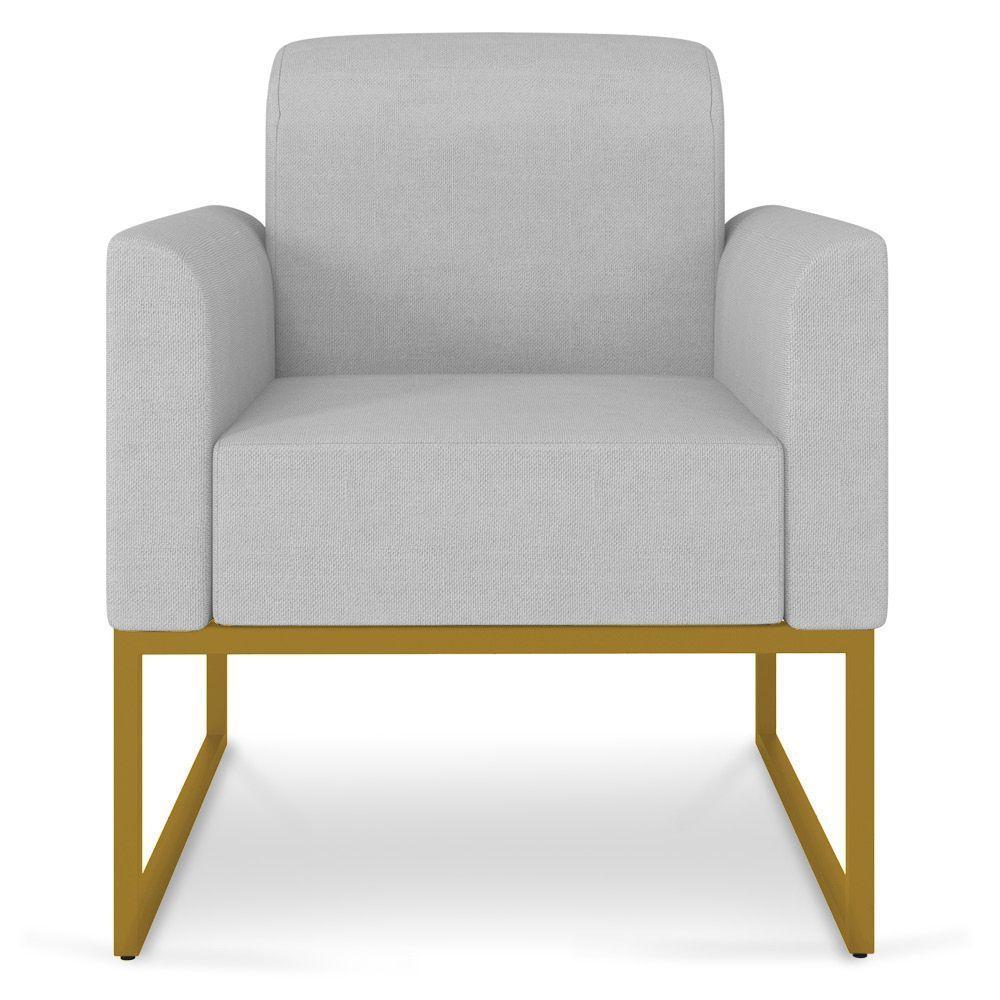 Kit 02 Poltronas Marisa Linho D'rossi A05 Cinza Claro - 5