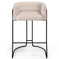 Banqueta Decorativa Betina D02 Veludo Bege C-309 - 6