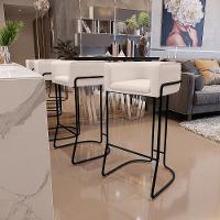 Banqueta Decorativa Betina D02 Veludo Bege C-309 - 7