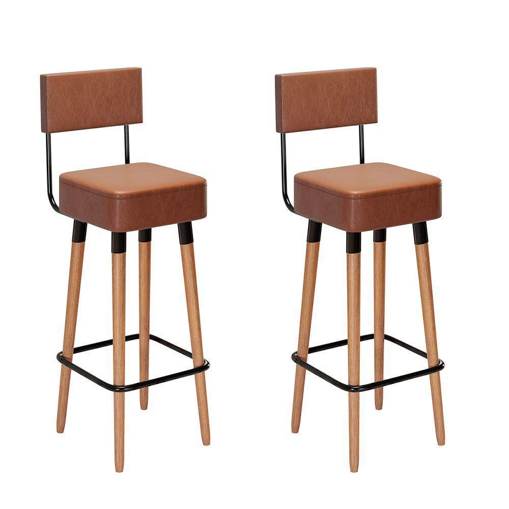 Kit 2 Banquetas Barcelona Cor Café - Speciale Home Café - 4