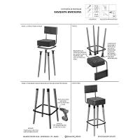 Kit 2 Banquetas Barcelona Cor Café - Speciale Home Café