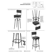 Kit 4 Banquetas Barcelona Cor Preto - Speciale Home Preto - 2