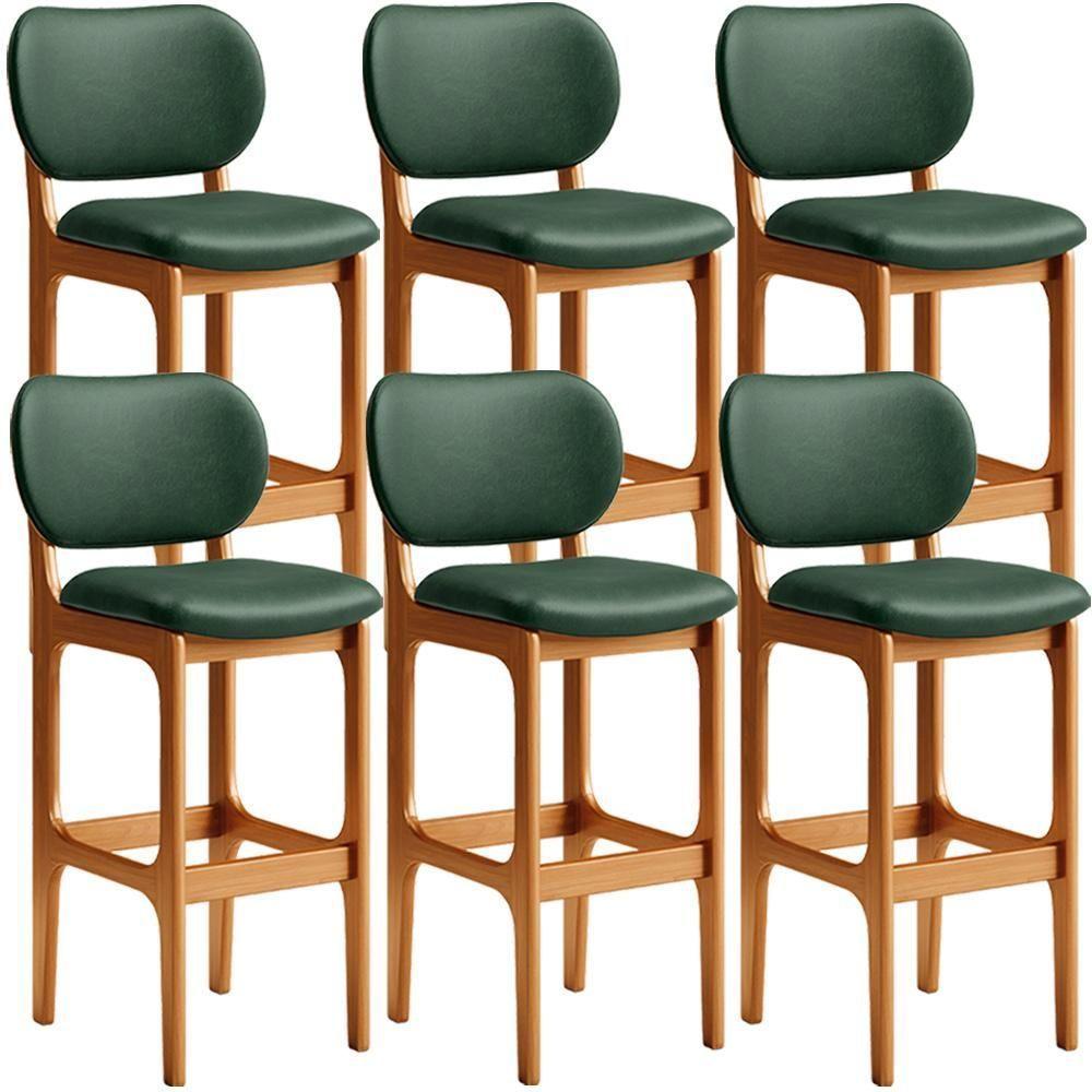 Kit 6 Banquetas Alta Betta Imbuia Facto Verde Musgo - 1