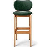 Kit 6 Banquetas Alta Betta Imbuia Facto Verde Musgo