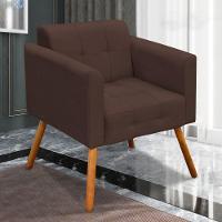 Conjunto 2 Poltronas E 1 Namoradeira Pés Palito Suede Marrom - 8