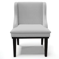 Poltrona Base Fixa De Madeira Firenze Linho Cinza/Preto - 3