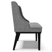 Poltrona Base Fixa De Madeira Firenze Linho Grafite/Preto - 2