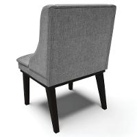 Poltrona Base Fixa De Madeira Firenze Linho Grafite/Preto