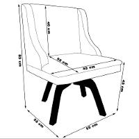 Kit 2 Poltronas Base Giratória De Madeira Preto/Natural - 8