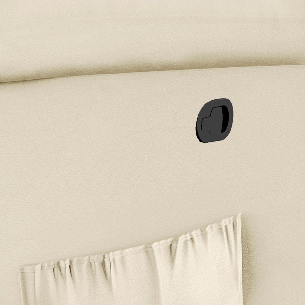 Poltrona Do Papai Reclinável Sala De Cinema Madrid Manual Pu Bege G26 - 3