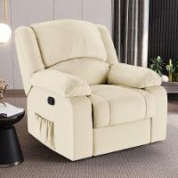 Poltrona Do Papai Reclinável Sala De Cinema Madrid Manual Pu Bege G26