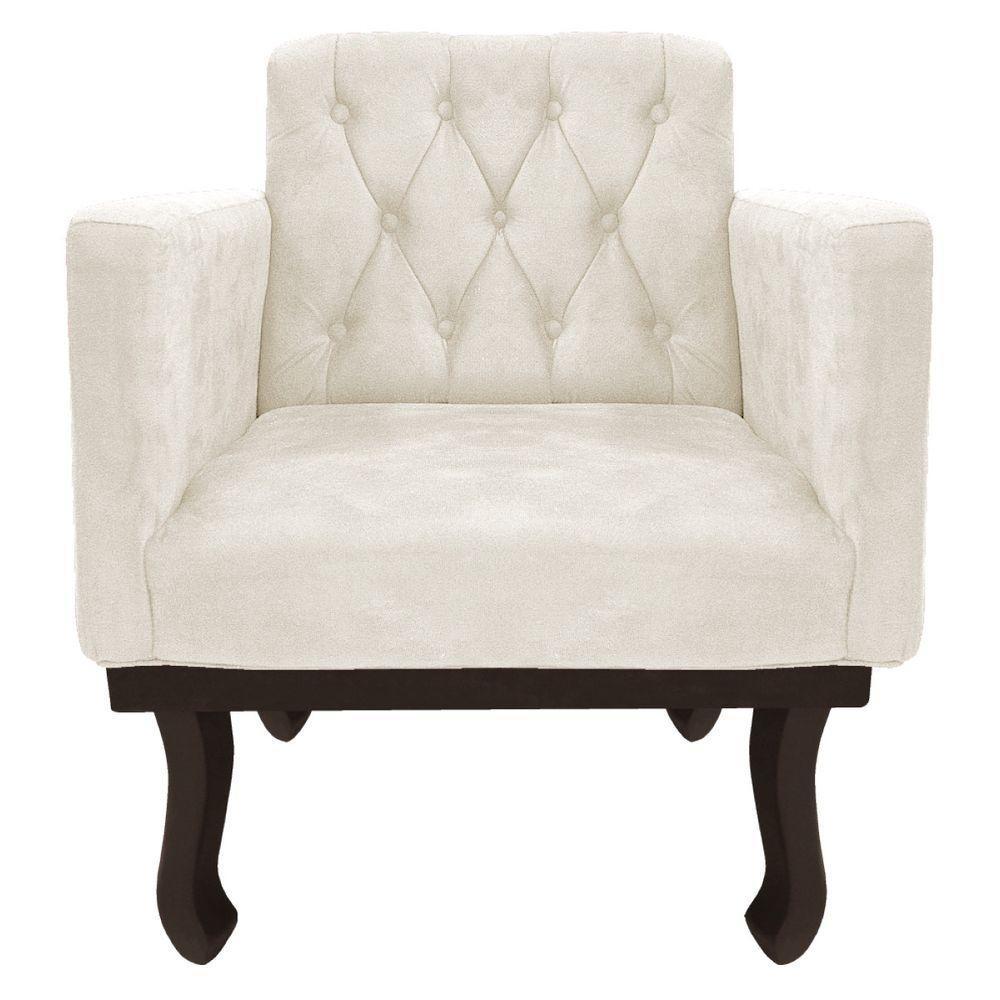 Kit Diva Recamier Diana 185Cm Lado Direito E 02 Poltronas Classic Corano Bege - 3