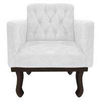 Kit Diva Recamier Diana 140Cm Lado Esquerdo E 02 Poltronas Classic Corano Branco - 3