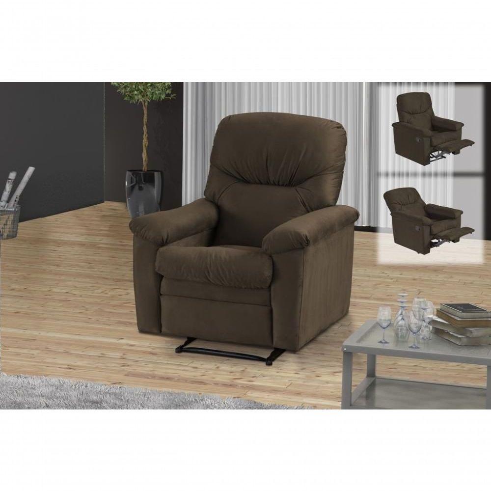 Poltrona Do Papai Reclinável Audi - Veludo Marrom Escuro - 2