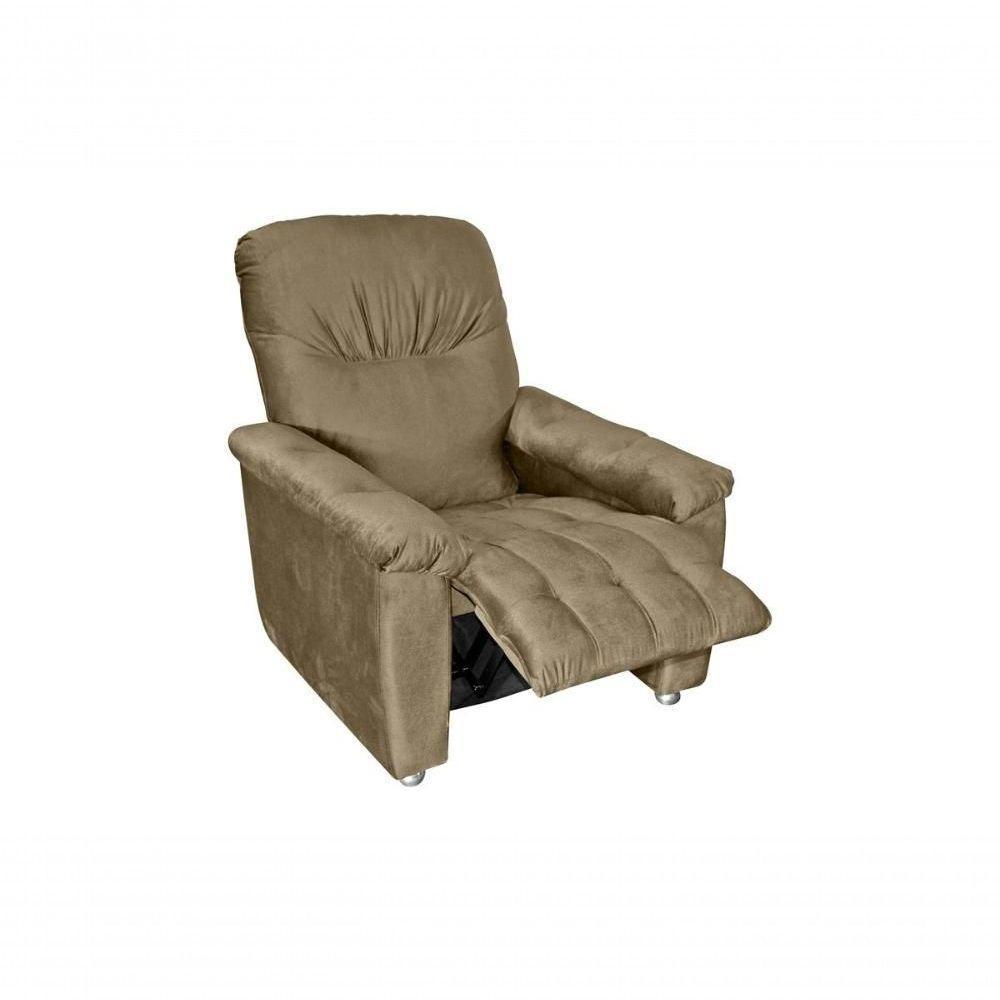 Poltrona Do Papai Reclinável Virtus - Veludo Turkey Castor - 4