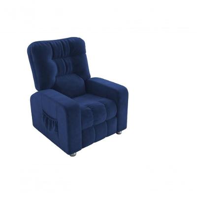 Poltrona Reclinável Azera Veludo Azul Marinho Matrix