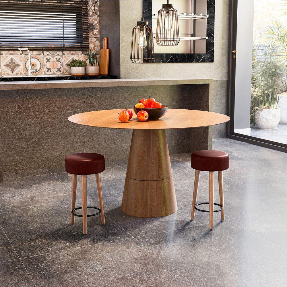 Kit 2 Bancos Banquetas Baixas Tokyo 50Cm Telha - Adz - 2