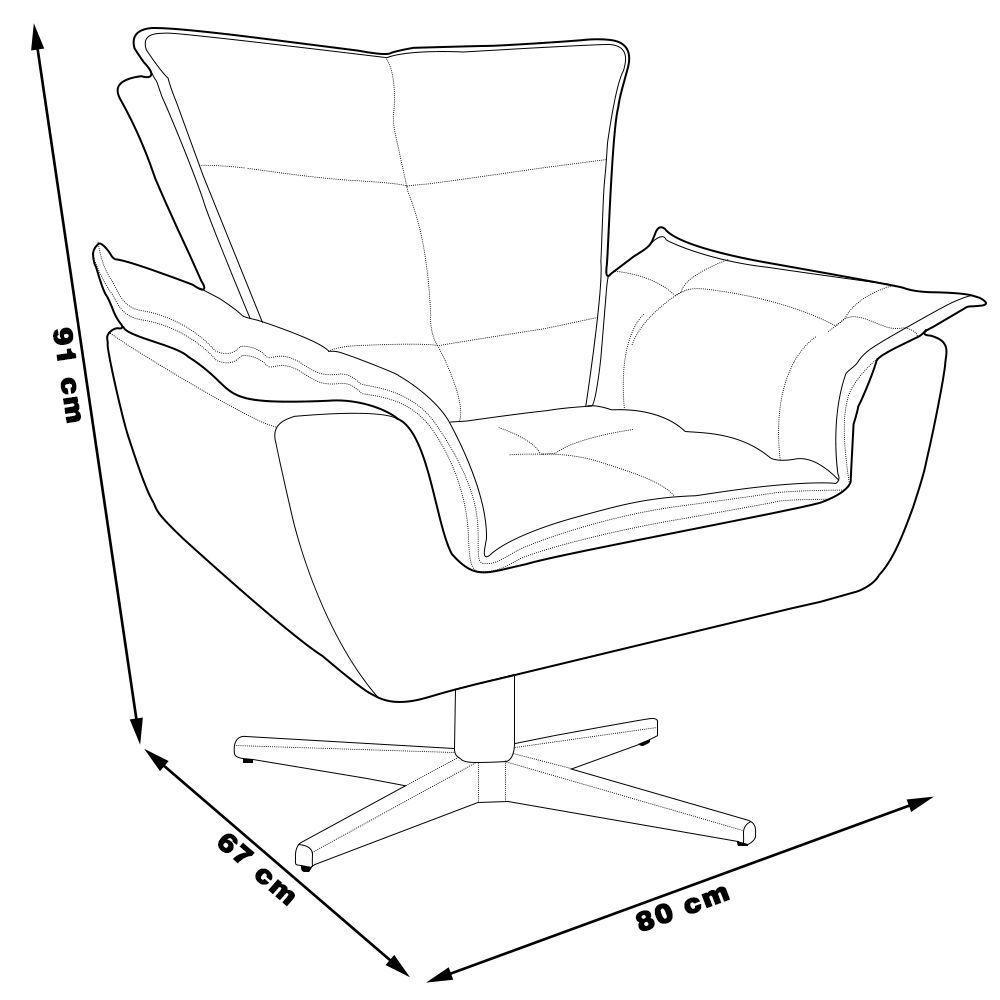 Kit 2 Poltronas Decorativas Base Giratória Cromada Charger Suede Bege G19 - Gran Belo - 7