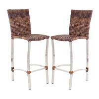 2 Banquetas Alta Cannes Em Alumínio Para Cozinha Bar Edícula Argila - 1