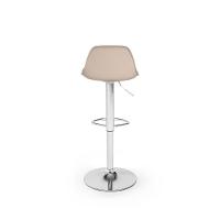 Banqueta Alta Base Giratória Com Encosto Leda - Nude - 5