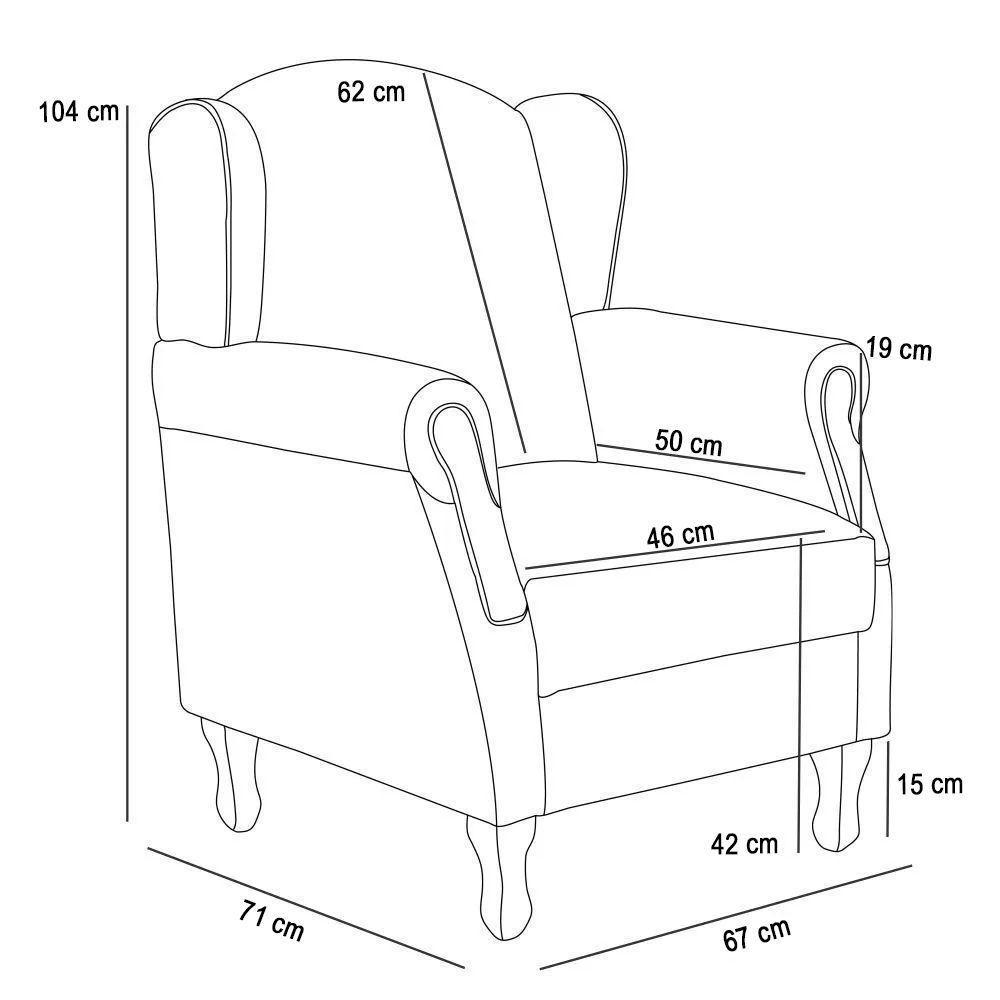 Kit 02 Poltronas De Amamentação E Descanso Pés Madeira Lucy P04 Linho Bege Escuro - Mpozenato - 7