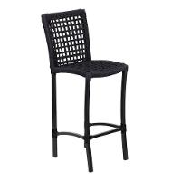 Banqueta Cannes Em Alumínio E Corda Náutica Para Área Edícula Piscina Cinza - 1