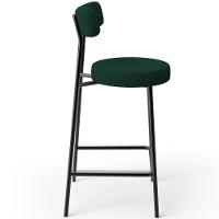 Kit 05 Banquetas Baixa Para Cozinha Sala De Jantar Bar Bancada Milão L02 Bouclê Verde - 3