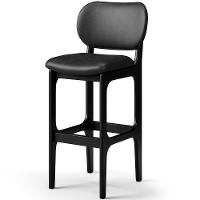 Kit 04 Banquetas Alta Para Cozinha Madeira Fixa Betta L02 Preto Couríssimo Preto - 17