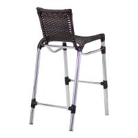 Kit 4 Banquetas Alumínio Alta Com Encosto Para Bar Balcão Edícula Cozinha Pedra Ferro - 6