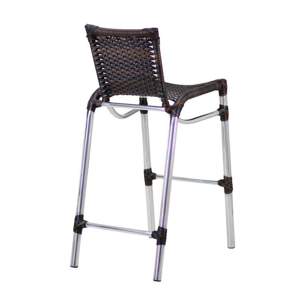 4 Banquetas Alumínio Fortaleza Alta Para Balcão Edícula Cozinha Bar Pedra Ferro - 13