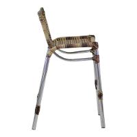 Kit 4 Banquetas Alumínio Alta Com Encosto Para Bar Balcão Edícula Cozinha Capuccino - 9