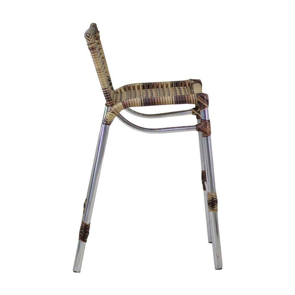 4 Banquetas Alumínio Fortaleza Alta Para Balcão Edícula Cozinha Bar Capuccino - 9