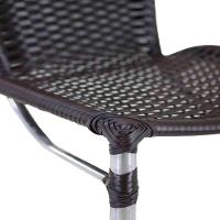 4 Banquetas Empilháveis Alumínio Alta Para Cozinha Edícula Balcão E Bar Preto - 6