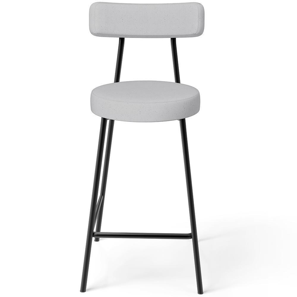 Kit 03 Banquetas Baixa Para Cozinha Sala De Jantar Bancada Milão L02 Linho Cinza - 4