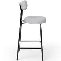 Kit 03 Banquetas Baixa Para Cozinha Sala De Jantar Bancada Milão L02 Linho Cinza - 3