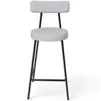 Kit 03 Banquetas Baixa Para Cozinha Sala De Jantar Bancada Milão L02 Linho Cinza