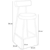 Kit 03 Banquetas Baixa Para Cozinha Sala De Jantar Bancada Milão L02 Linho Cinza - 5