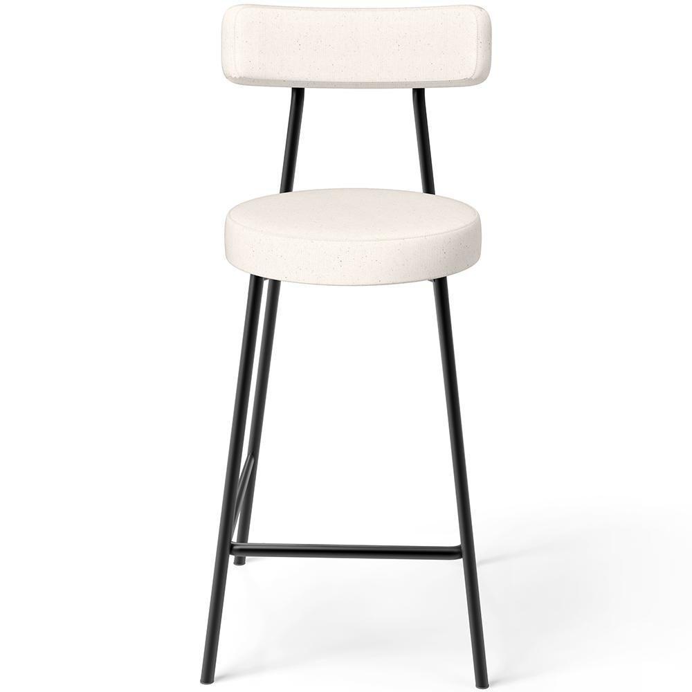 Kit 03 Banquetas Baixa Para Cozinha Sala De Jantar Bancada Milão L02 Linho Cru - 4