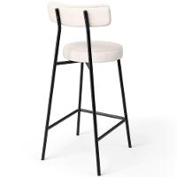 Kit 03 Banquetas Baixa Para Cozinha Sala De Jantar Bancada Milão L02 Linho Cru - 2