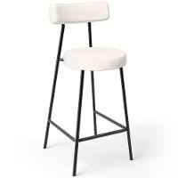 Kit 03 Banquetas Baixa Para Cozinha Sala De Jantar Bancada Milão L02 Linho Cru - 7