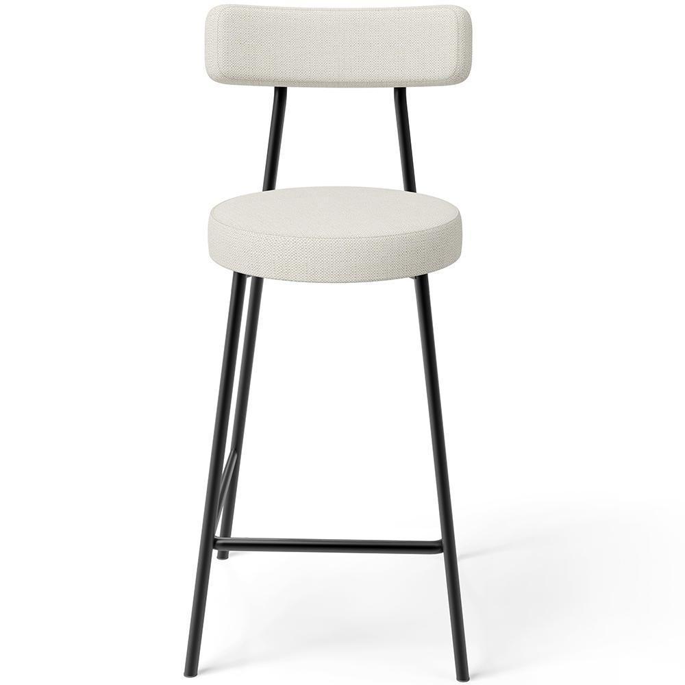 Kit 03 Banquetas Baixa Para Cozinha Sala De Jantar Bancada Milão L02 Linho Champagne - 4