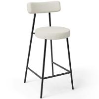 Kit 03 Banquetas Baixa Para Cozinha Sala De Jantar Bancada Milão L02 Linho Champagne - 7