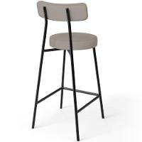 Kit 03 Banquetas Baixa Para Cozinha Sala De Jantar Bancada Milão L02 Linho Bege - 2