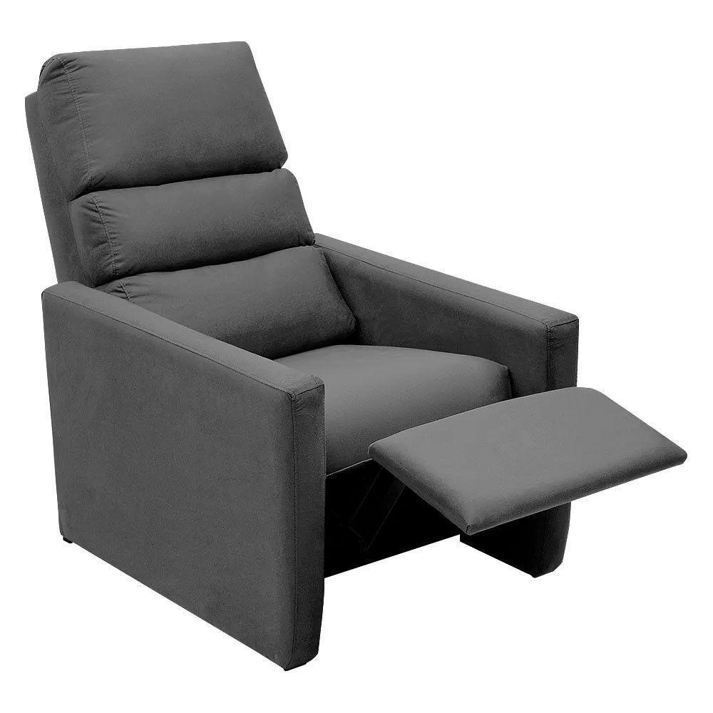 Poltrona Do Papai Reclinável Ravena Suede Cinza - Speciale Home Cinza - 1