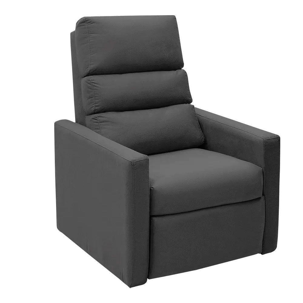 Poltrona Do Papai Reclinável Ravena Suede Cinza - Speciale Home Cinza - 5