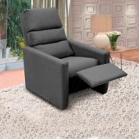 Poltrona Do Papai Reclinável Ravena Suede Cinza - Speciale Home Cinza - 6