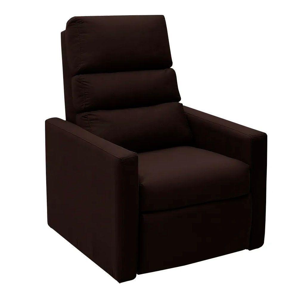 Poltrona Do Papai Reclinável Ravena Corano Marrom - Speciale Home Marrom - 5