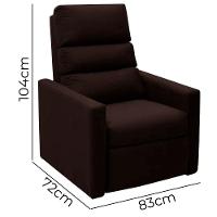 Poltrona Do Papai Reclinável Ravena Corano Marrom - Speciale Home Marrom - 3